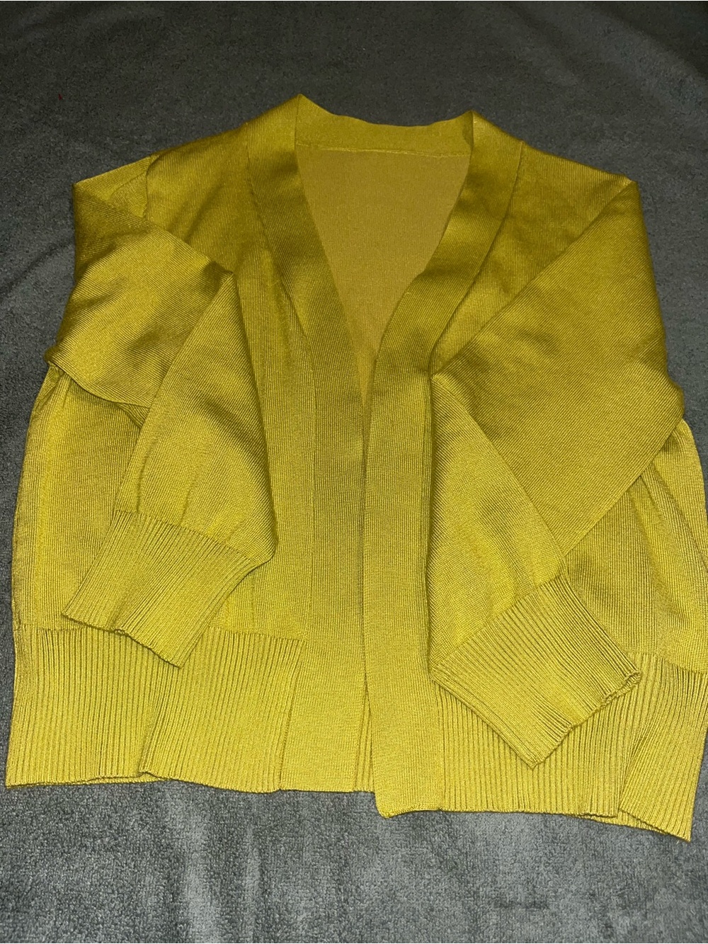 Green Open-Front Women’s Sweater Cardigan